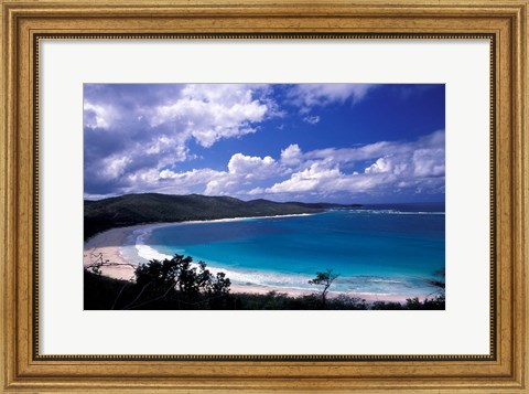 Framed Soni Beach on Culebra Island, Puerto Rico Print