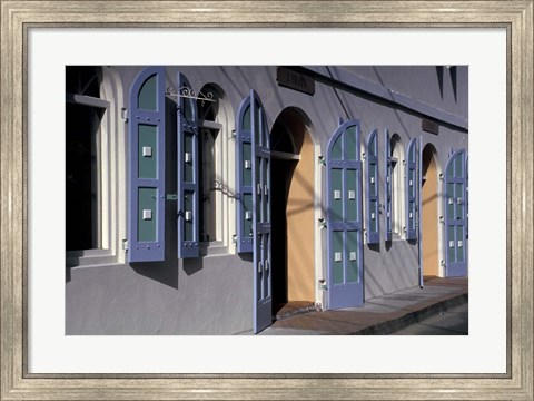 Framed Shops, Charlotte Amalie, St Thomas, Caribbean Print
