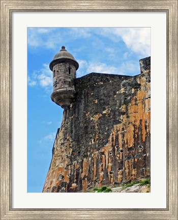 Framed Watchtower, Fort San Felipe del Morro, San Juan, Puerto Rico, Print