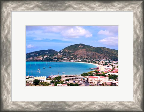Framed Philipsburg, St Maarten, Caribbean Print