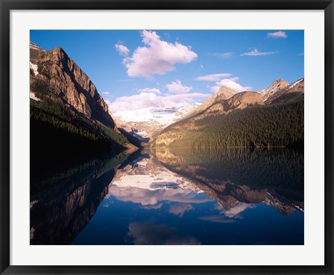 Framed Lake Louise, Mt Victoria, Victoria Glacier, Banff National Park, Alberta, Canada Print
