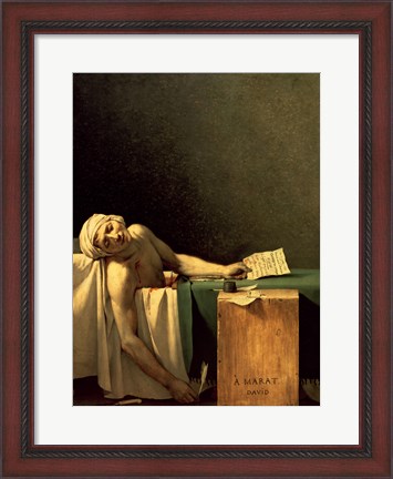Framed Death of Marat, 1793 Print