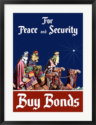 Framed Buy Bonds for Peace and Security Print