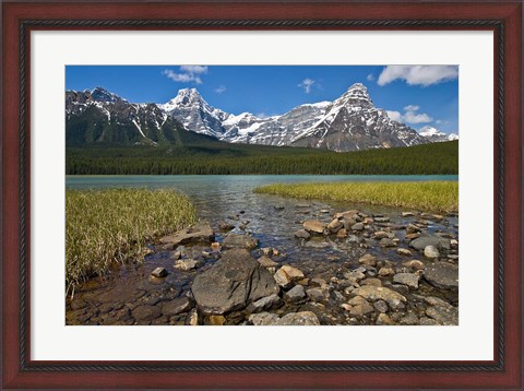Framed Alberta, Rocky Mountains, Banff NP, lake fed by snowmelt Print