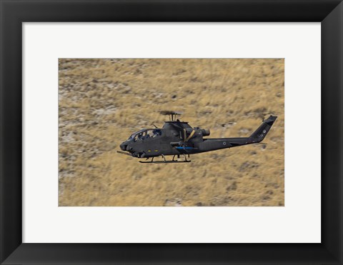 Framed AH-1F Tzefa of the Israeli Air Force flying over Israel Print