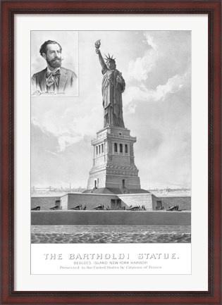 Framed Statue of Liberty and It&#39;s Sculptor Print