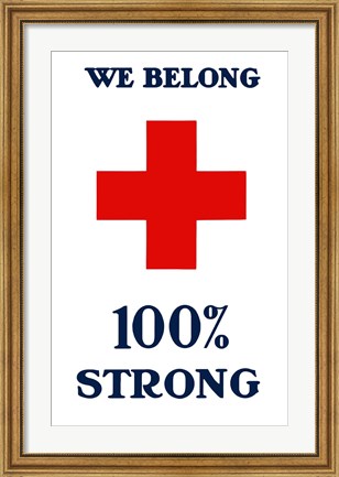 Framed Red Cross - We Belong Print