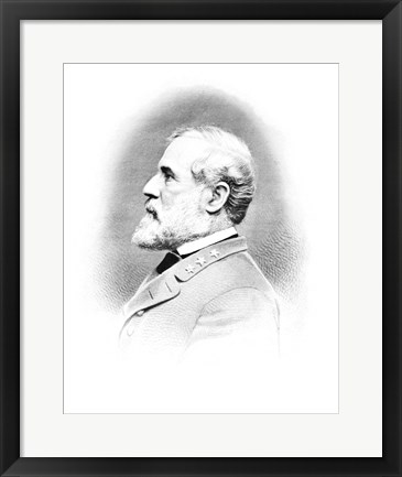 Framed General Robert E Lee (Vintage Civil War) Print