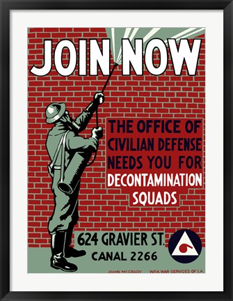 Framed Decontamination Squads - Join Now Print