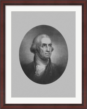 Framed President George Washington (vintage bust) Print