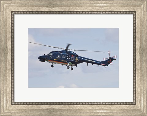 Framed Sea Lynx Helicopter of the German Navy with 100th Anniversary Markings Print