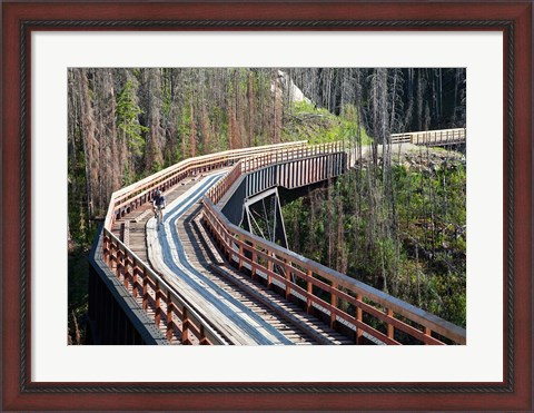 Framed Bicycling, Kettle Valley Railway, British Columbia Print