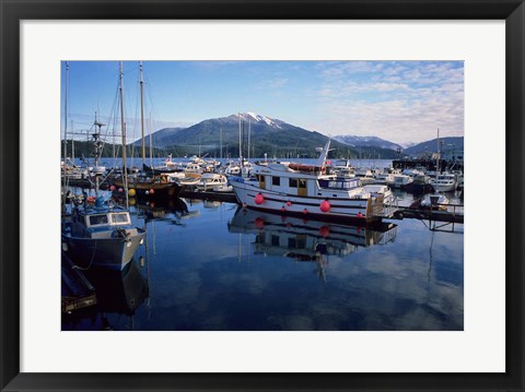 Framed Fishing Boats, Prince Rupert, British Columbia, Canada Print