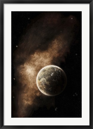 Framed Planet Full of Massive Mountain Chains and Vast Deserts Print