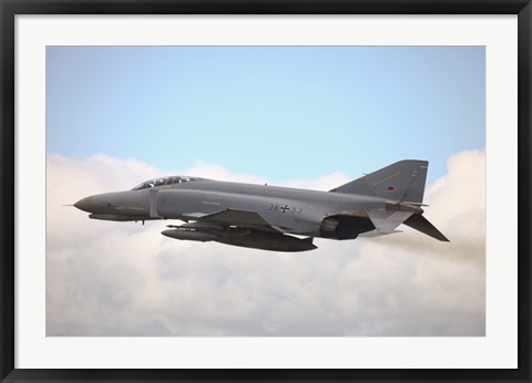 Framed German F-4F Phantom in flight over Wittmund, Germany Print