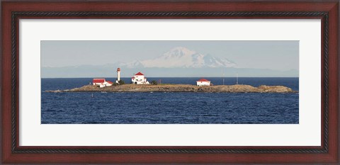 Framed British Columbia, Vancouver Island, Entrance Island, Mt Baker Print