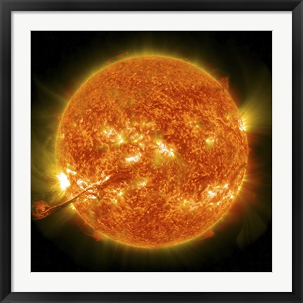 Framed Magnificent Coronal Mass Ejection Erupts on the Sun Print