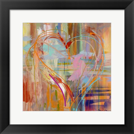 Framed Abstract Heart Print
