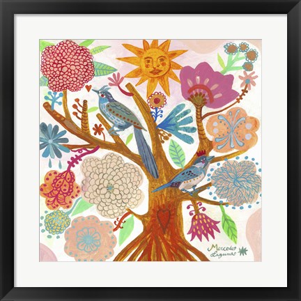 Framed Sun Tree Print