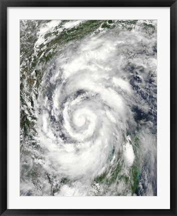 Framed Tropical Storm Alex over the Gulf of Mexico Print