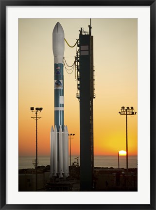 Framed Delta II Rocket on its Launch pad Print