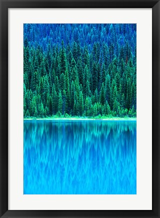 Framed Emerald Lake Boathouse, Yoho National Park, British Columbia, Canada (vertical) Print