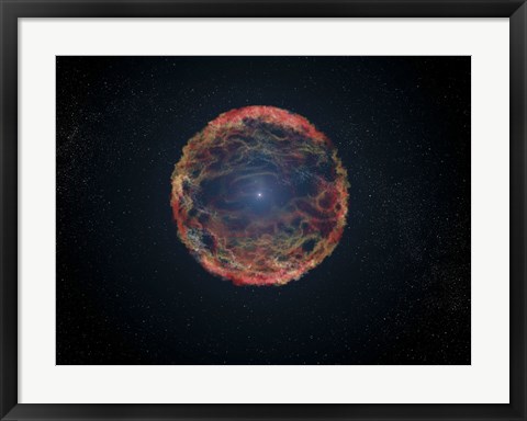 Framed Artist&#39;s Impression of Supernova 1993J Print