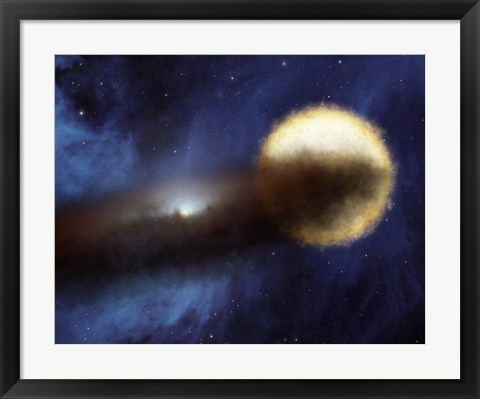 Framed Illustration of a Bright Star called Epsilon Aurigae Print