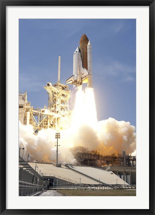 Framed Space Shuttle Atlantis&#39; Twin Solid Rocket Boosters Print