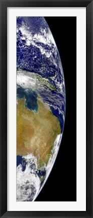 Framed partial view of Earth showing Australia and the Great Barrier Reef Print