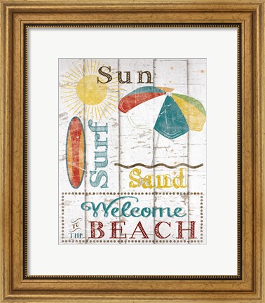 Framed Sun, Surf &amp; Sand Print