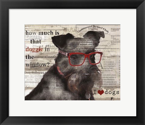 Framed Doggie in the Window Print