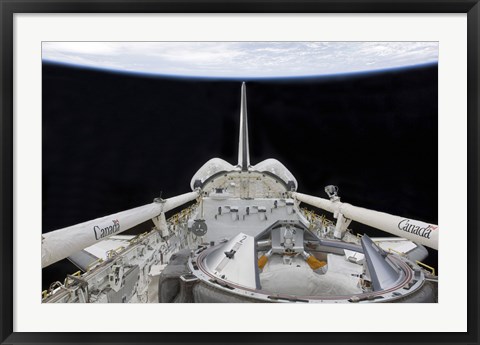 Framed partial view of Space Shuttle Endeavour&#39;s Payload Bay Print