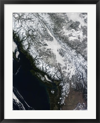 Framed Fog and Snow in British Columbia Print