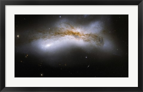 Framed Colliding Spiral Galaxies Print