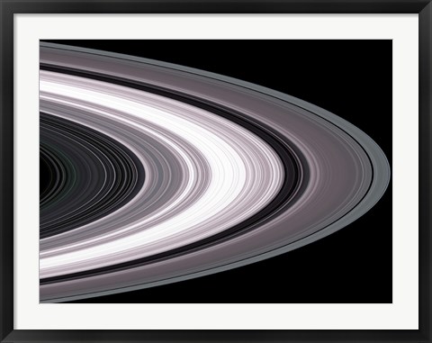 Framed Small Particles in Saturn&#39;s Rings Print