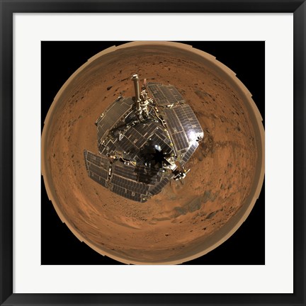 Framed Mars Exploration Rover on the Surface of Mars Print