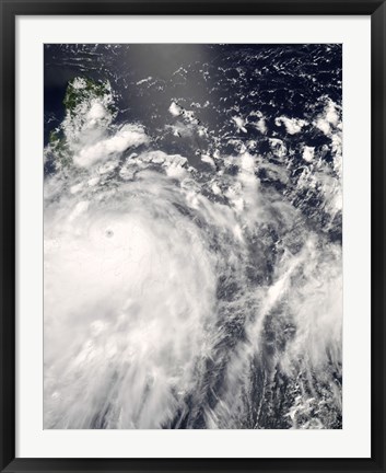 Framed Typhoon Fengshen over the Philippines Print