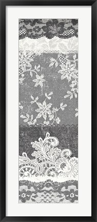 Framed Vintage Lace Panel II Print