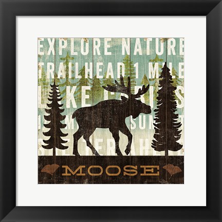 Framed Simple Living Moose Print