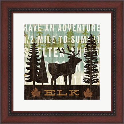 Framed Simple Living Elk Print