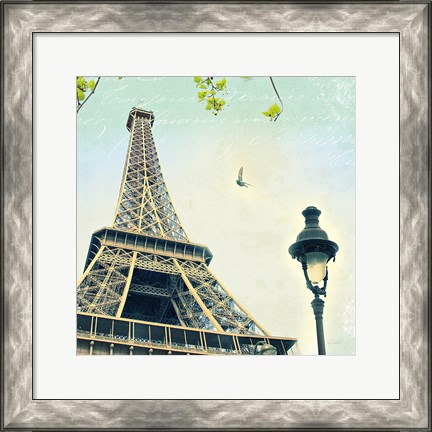 Framed Paris Eiffel Letter Print