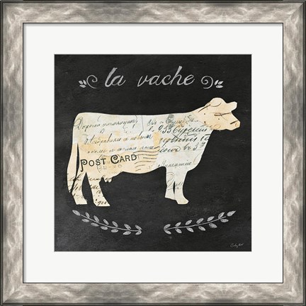 Framed La Vache Cameo Sq Print