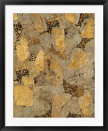 Framed Gilded Stone Gold II Print