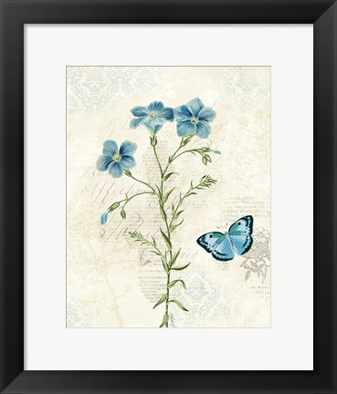 Framed Booked Blue III Print