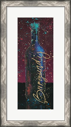 Framed Wine Splash Dark V Print
