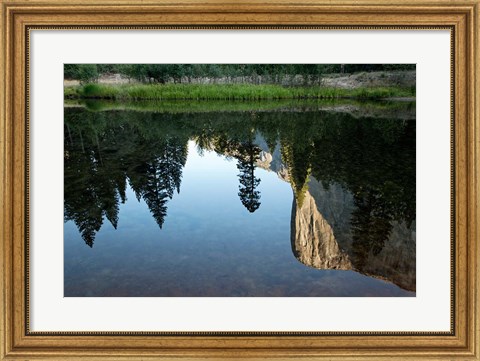 Framed Reflection of El Capitan in Mercede River, Yosemite National Park, California - Horizontal Print