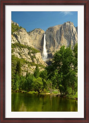 Framed Upper Yosemite Falls, Merced River, Yosemite NP, California Print
