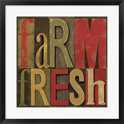 Framed Printers Block Farm To Table IV Print