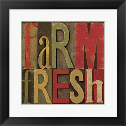 Framed Printers Block Farm To Table IV Print